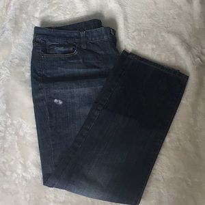 Ann Taylor Boyfriend Jeans. Size 12x30 Distressed finish. EUC. Straight Leg.